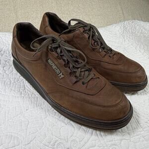Mephisto Men's Brown 15 Run Off Walking Leather Lace Up Comfort Casual Shoes